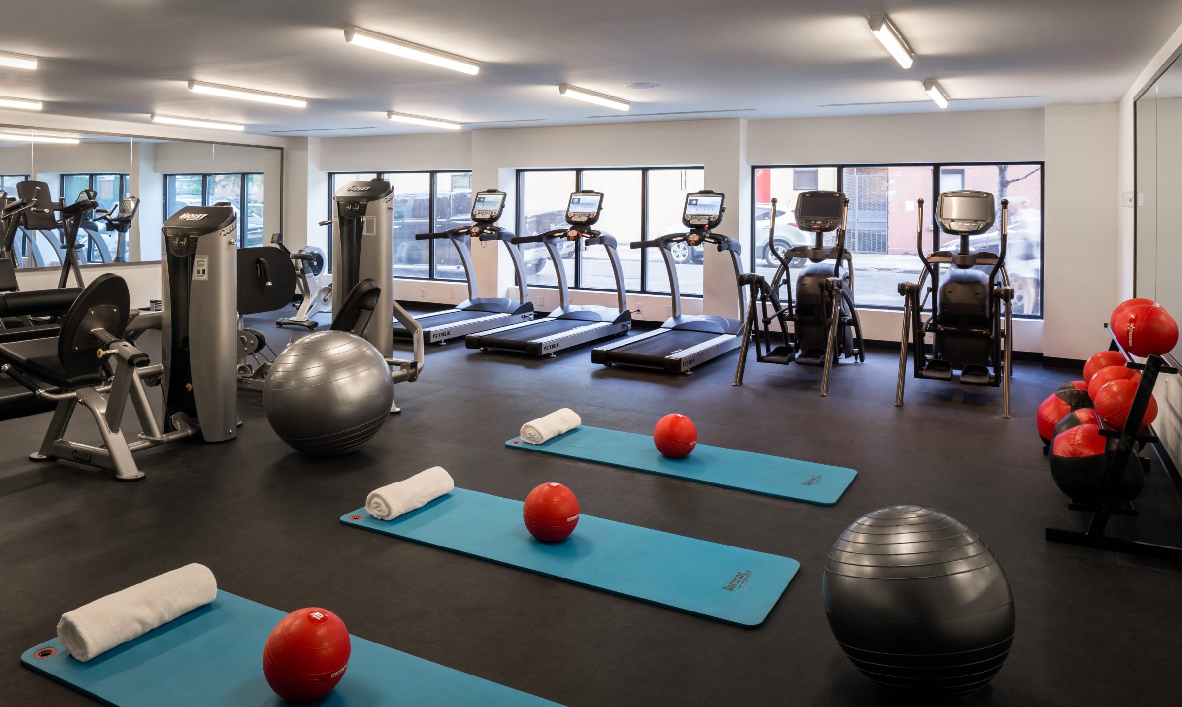 Fitness center with cardio equipment